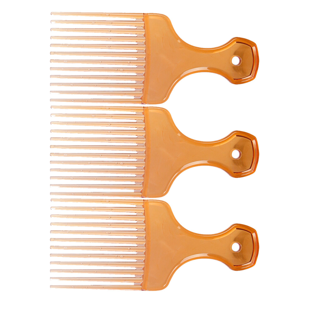Artibetter 3Pcs Yellow Abs Hair Comb Portable Anti-Static Scalp Massage Accessory