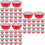 300Pcs Food-Grade Red Cupcake Liners Baking Cups with Striped Design 8