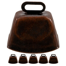 6Pièces Cloches En Fer Rouge Mini Pour Décoration