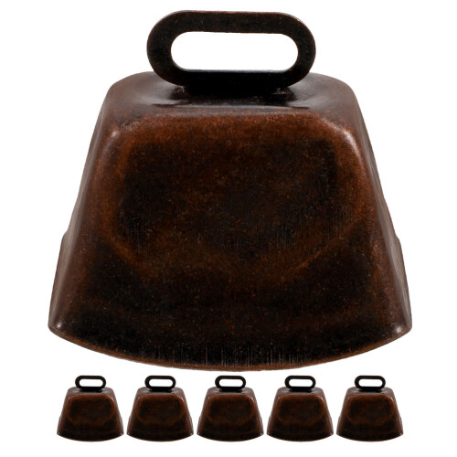 6Pièces Cloches En Fer Rouge Mini Pour Décoration