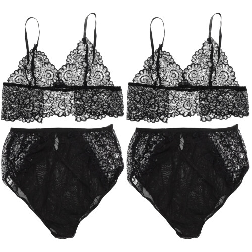2Sets Elegantes Damen Slip Set Mesh Spitze