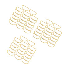 60Pcs Semi-Circular Golden D Rings for DIY Bags Collars Harnesses