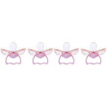 4Pièces Accessoires Bébé Tétine Silicone Rose Simple Résistante