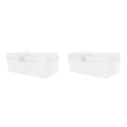 2Pièces Boîte À Médicaments Blanche En Portable Avec