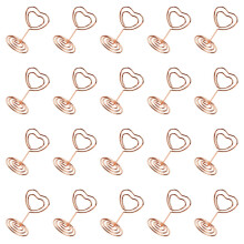 20Pièces Pinces Métal Rose Porte-Numéros Et Cartes Pour Table