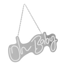 Oh Baby Neon Sign Acrylic USB Wall Decor for Baby Shower & Party