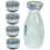 2Sets Classic Ceramic Japanese Sake Set with Decorative Sake Cups Kit 2