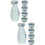 2Sets Classic Ceramic Japanese Sake Set with Decorative Sake Cups Kit 8