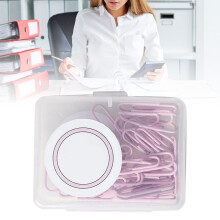 28mm Sakura Pink Metal Paper Clips Storage Box
