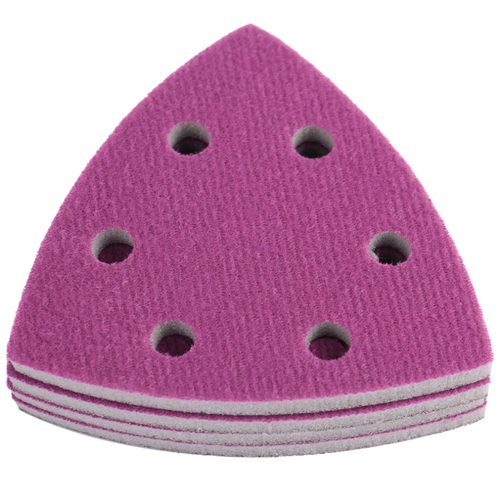 4x 6-Hole Triangle Sponge Sanding Pads 300-400#