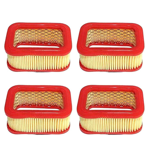 Kit com 4 filtros de ar para motosserras, compatível com motores de 52cc e 58cc.