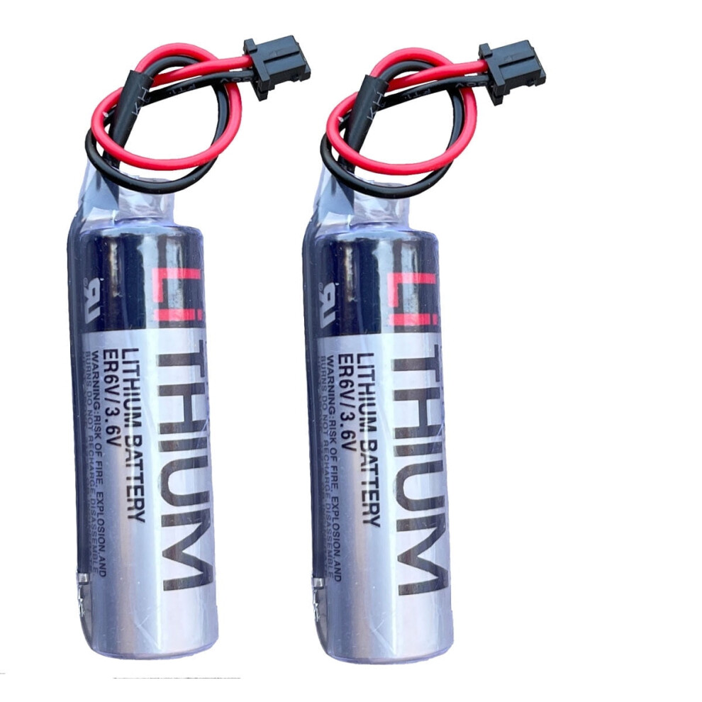 2 Pack Er6v Er6vc119a Er6vc119b 2400Mah 3.6V Battery Compatible With M70 Plc Battery 9136381510935