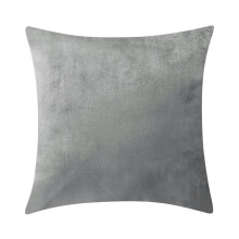 Decoratieve sierkussenhoezen voor de lente, 50 x 50 cm, grijs, effen fluweel.