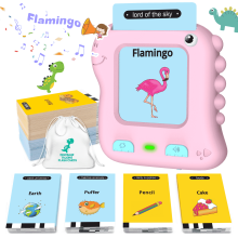Flashcard parlanti migliorate con pulsanti grandi – Giocattoli educativi a tema dinosauri per bambini da 1 a 6 anni, compatibili con