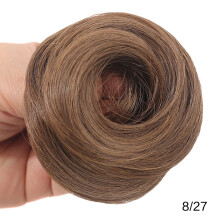 Chouchou en cheveux humains avec élastique pour chignon décoiffé