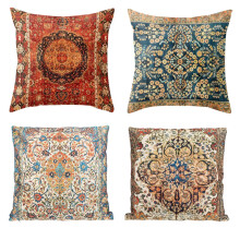 Lente sierkussenhoezen 18"x18" Boheemse veelkleurige decoratieve kussenhoezen (4 stuks)