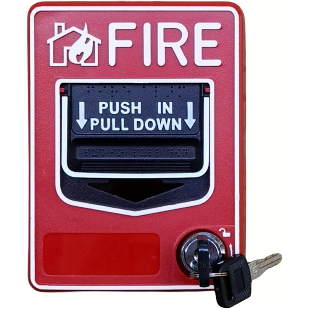 Emergency Alarm Station With Key Conventional Dual Action Manual Call Point Pull Fire Alarm Panic Button Sos Switch For Alarm Siren Or Panel 9482726230793