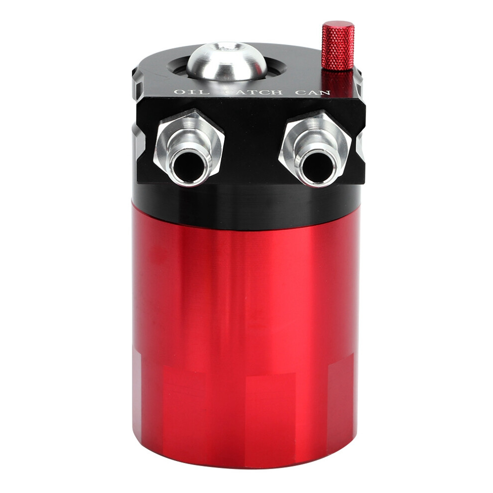 Car Modification Oil Catch Can 300Ml Universal Reservoir Breather Tank Red 5051393350444