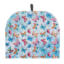 Butterfly Tea Cozy for Teapot – Insulated, Dust-Proof, Hanging Ring, Polyester Canvas – Decorative & Easy Storage Home Decor