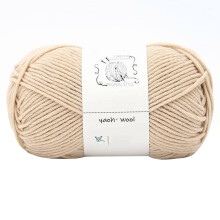 100g Hand-Woven Cotton Crochet Yarn, Soft Worsted Weight, Natural 4-Ply, Hypoallergenic, for Sweaters/Scarves/DIY, 3.5–4.0mm Hook, Beginner Friendly