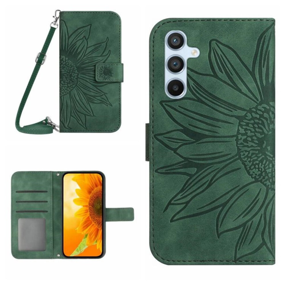 Pu Leather Flip Wallet Case With Magnetic Closure, Card Slots, Hanging Rope Â Compatible With Samsung Galaxy A17 5G 6.7" Green 9482726232292
