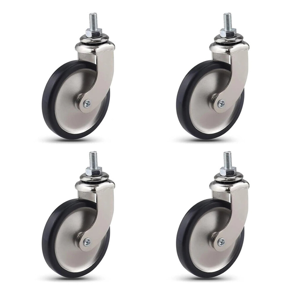 3-Inch Swivel Stem Casters With Brake For Hotel Restaurant Trolley Casters With 8X15 Threaded,Lightweight Total Capacity 160Lbs,Multiple Uses 9482726233978