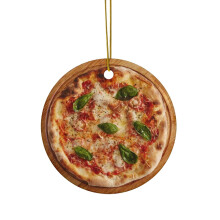 Christmas Food Ornaments Set: Acrylic Fries, Pizza & Sausage Baubles – Cute Fast Food Tree Decor, Novelty Gift for Chefs & Foodies