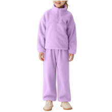 Girls' Fleece Pyjama Set – Flannel, Sherpa-Lined, Warm Winter PJs Compatible with Kids & Children
