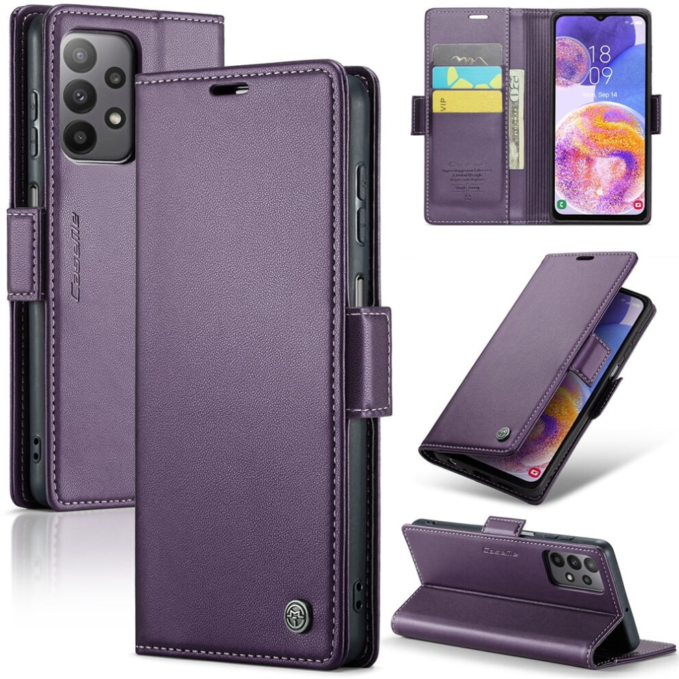 Caseme Leather Wallet Case For Compatible With Samsung Galaxy A23 5G Â Rfid Blocking, Magnetic Clasp, Kickstand, Card Holder 9482726234715