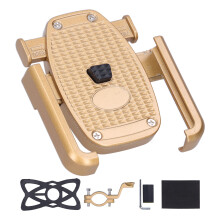 Bicycle Phone Holder, LED Light Compatible Bracket with Fast Charge & Horn, Quick Release for Motorcycles