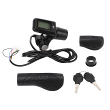 Acelerador para bicicleta eléctrica con pantalla LCD, visualización de datos y velocidad en tiempo real, apto para manillares de 22,5 mm.