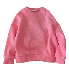 Warm Kids Sweatshirt, Elastic Ribbed Knit Cuff Pullover with Flower Pattern Crewneck Top, Soft Cotton Long Sleeve Shirt for Autumn Winter, Cozy