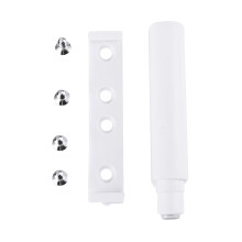 Sleek Style Paper Holder For Bathroom, Quick Install Universal Fit White Plastic, Replacement Roller Spring Loaded Glacier Finish Flexible Stretch