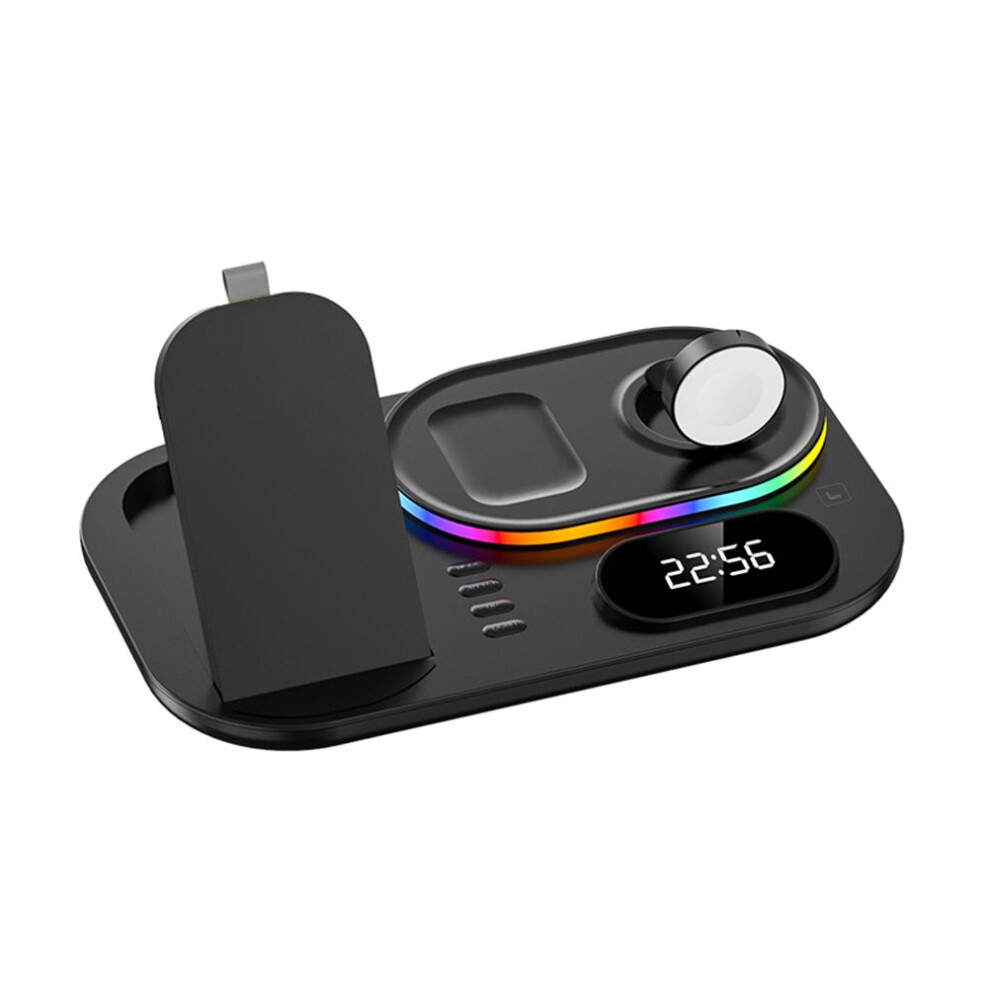 4In1foldable Wireless Charging Station, Magnetic Wireless Charger With Fast Charging, Adjustable Design, Led Ambient Nightlight, And Space-Saving 9557311057250