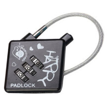 Portable Combination Lock for Travel, Resettable Combination Lock, Secure Padlock for Storage with Flexible Steel Cable, Weather Resistant Lock,