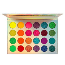 24-Color Glow-in-The-Dark Neon Glitter Eyeshadow Palette, Luminous Eye Shadow