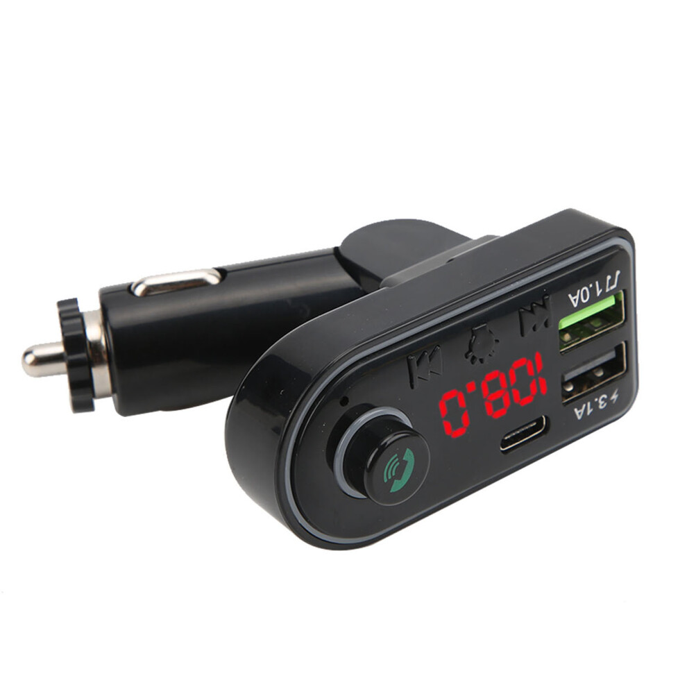 Fm Transmitter Bluetooth 5.0 With Digital Display, 64G Support, Mood Lighting 6941391420371