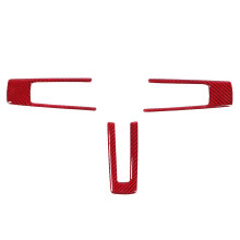 Accesorii interioare auto cu design vestimentar, husă volan din fibră de carbon, construcție din fibră de carbon reală pentru Ford Mustang