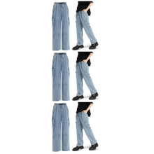 3Stk Herren Cargo Pants Baumwolljeans Große Taschen