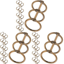 18Stk Braune Loose Leaf Binder Metallringe Dreiloch Notizbuch Zubehör
