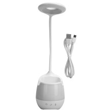 Lampe de bureau à intensité variable pour enfants, porte-stylo et porte-téléphone, commande tactile sans fil, lampe d'étude LED respectueuse des