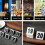 100PCS Restaurant Bar Place Table  Tabletop Number Sign Stackable Table Number Cards Double-Side Black Number 6