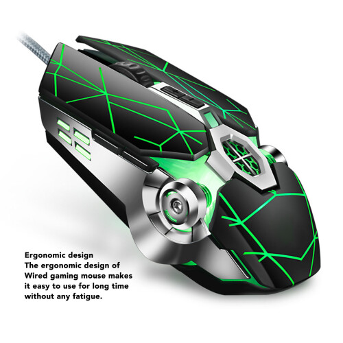 Mechanical Gaming Mouse RGB Wired Ergonomic Control Plastic Computer Mouse 2