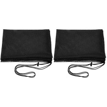 2Stk Schwarze Netzbeutel Mit Verstellbarem Tragegurt Für Sportrucksack