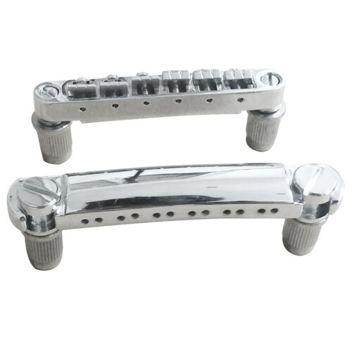 2X Elektrisk Gitarrbrygga, Standard Gitarrbrygga med 12 Strängars Storlek, Komplett Set Bro Svanstapp Zinklegering Gitarrtillbehör 1