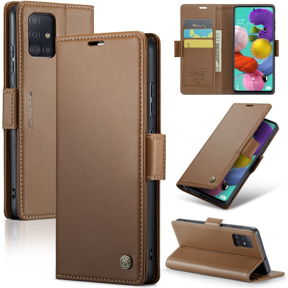 Caseme Leather Wallet Case For Compatible With Samsung Galaxy A51 4G Â Rfid Blocking, Magnetic Clasp, Kickstand, Card Holder 9482726235972