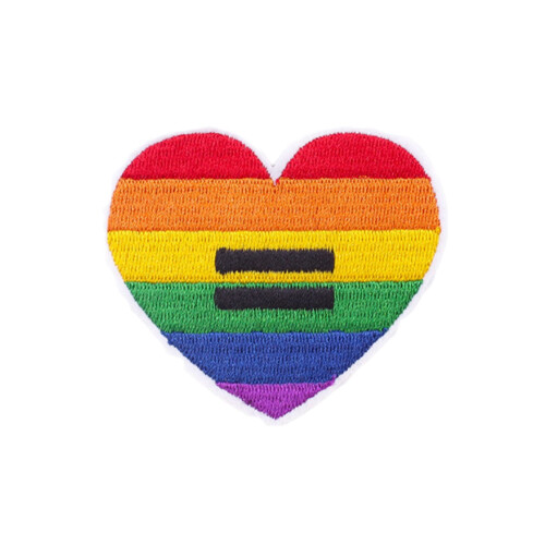 Regenbogenfarbener Stickaufnäher zum Aufbügeln oder Aufnähen, 1 Stück