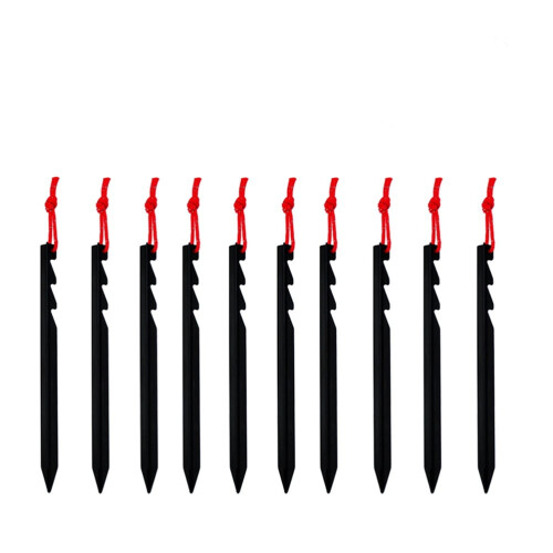 Gartenpfähle Titan 10 Stück schwarz