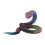 3D-utskriven ormdekoration 63 cm flexibel ledad 1