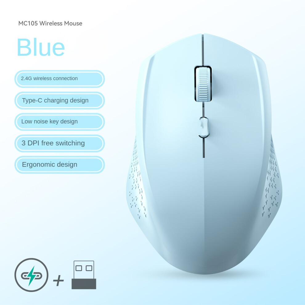Bluetooth 5.2 Mouse 2.4G Wireless Mouse Dual-Mode Silent Mouse Rechargeable Gaming Mouse 1600Dpi For Laptop Computer Win Mac Os 9482726236771